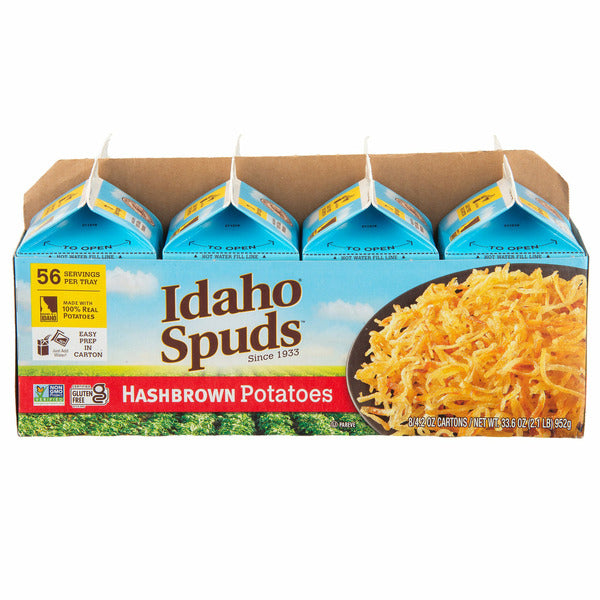 Idaho Spuds Golden Grill Hashbrown Potatoes, 4.2 oz, 8-count