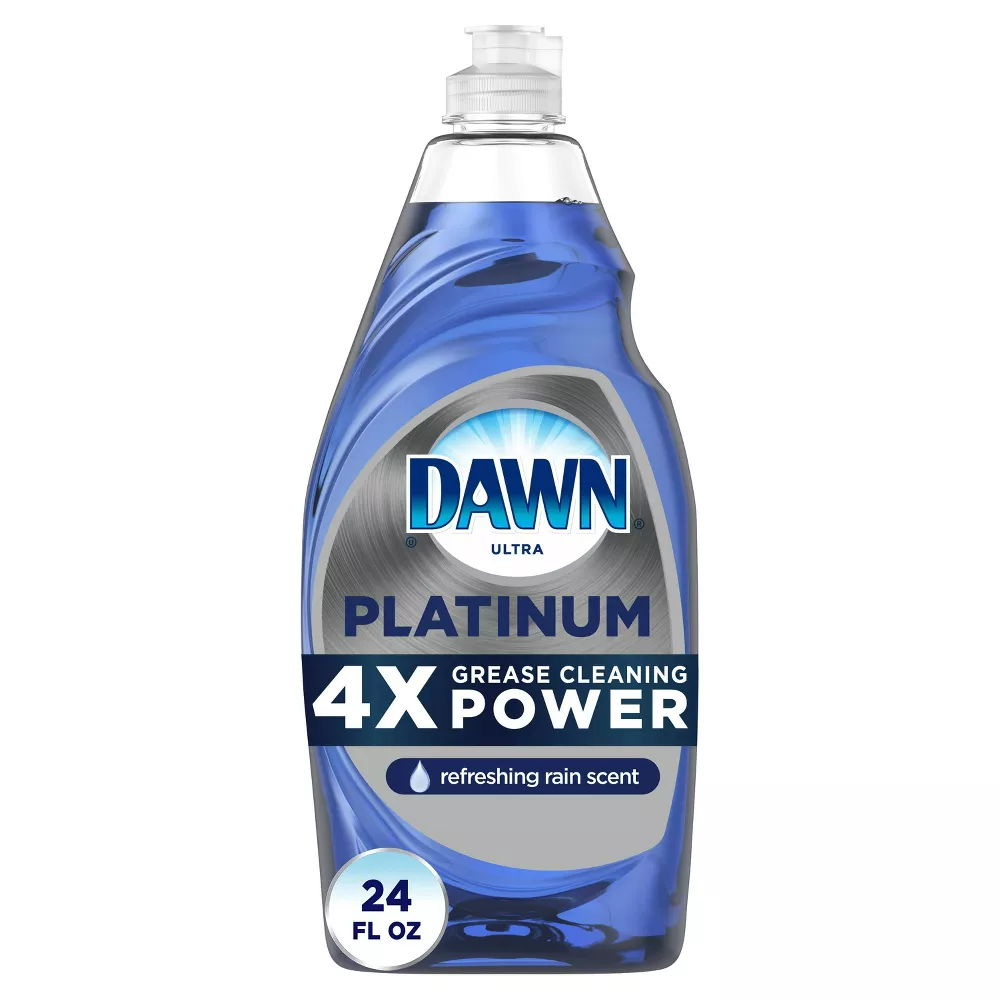 Dawn Platinum Dishwashing Liquid Soap Refreshing Rain Scent, 24 oz