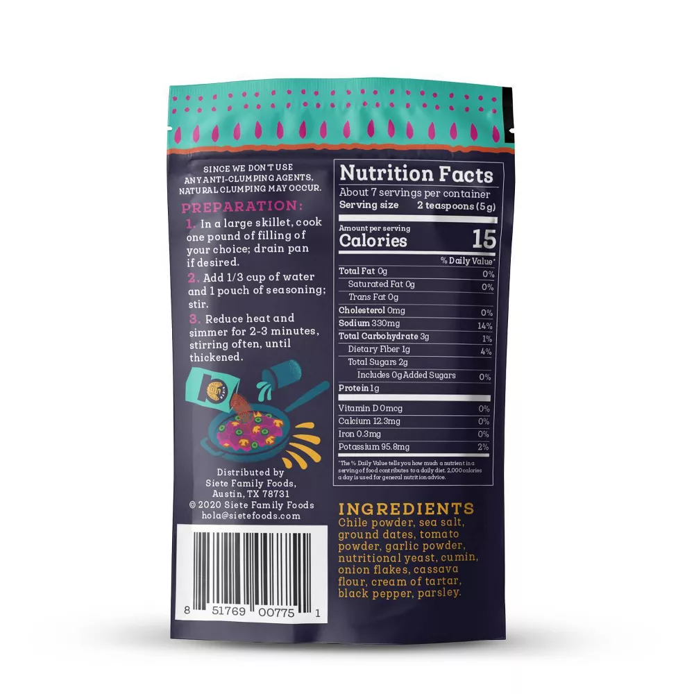 Siete Mild Taco Seasoning, 1.31 oz