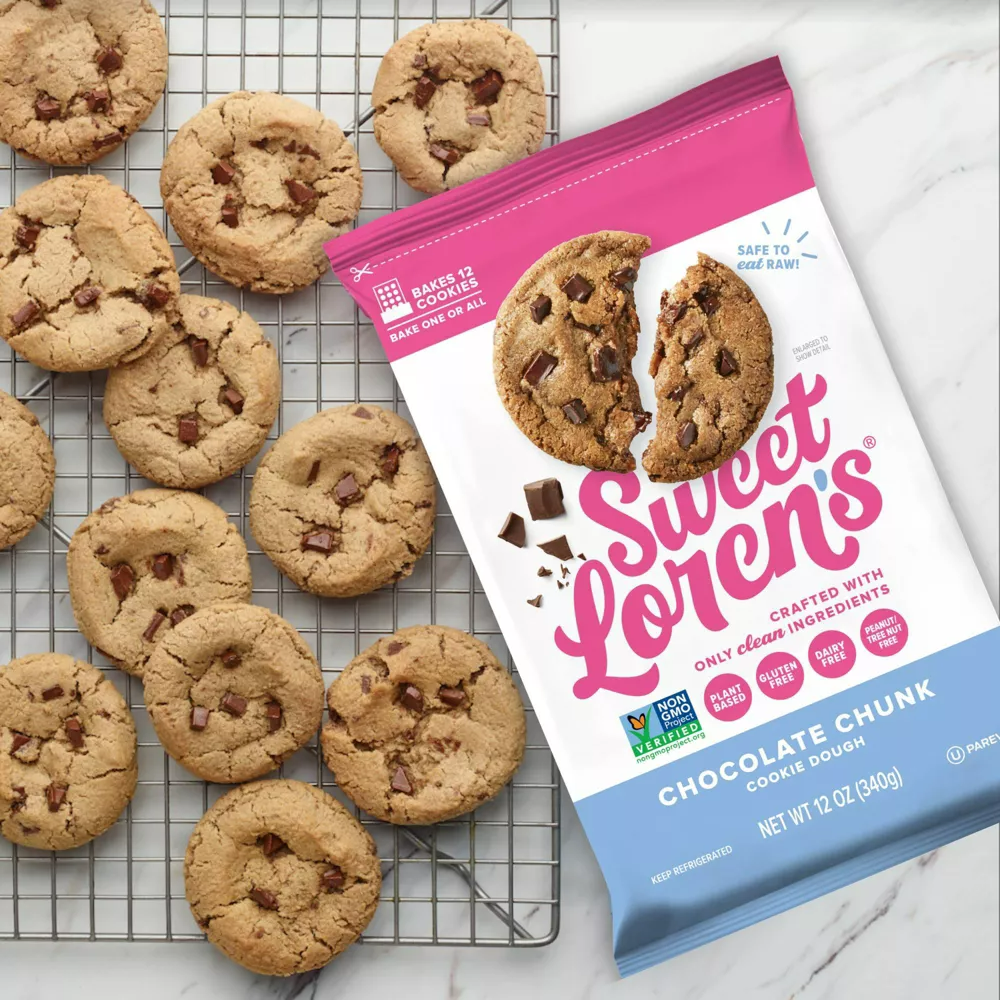 Sweet Loren's Gluten Free Vegan Chocolate Chunk Cookie Dough, 12 oz