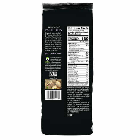 Wonderful In-Shell Pistachios, Salt & Pepper, 48 oz