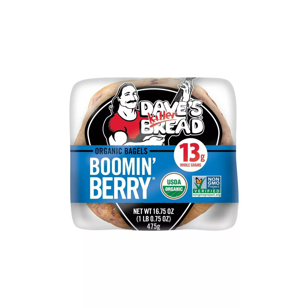 Dave's Killer Bread Boomin Berry Organic Bagels, 16.75 oz