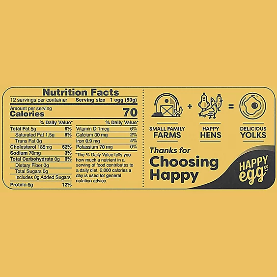 Happy Egg Co. Free Range Brown Eggs, 1 Dozen