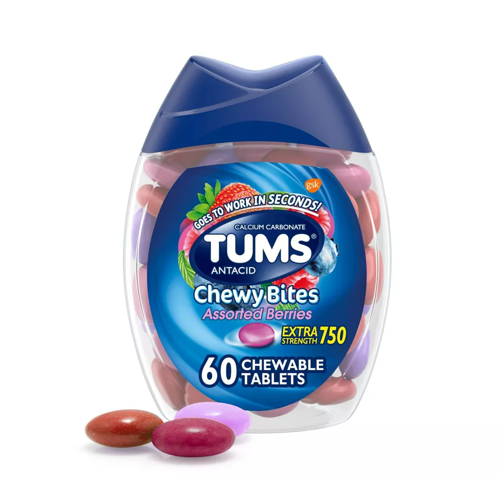 Tums Chewy Bites Assorted Berry, 60 Count