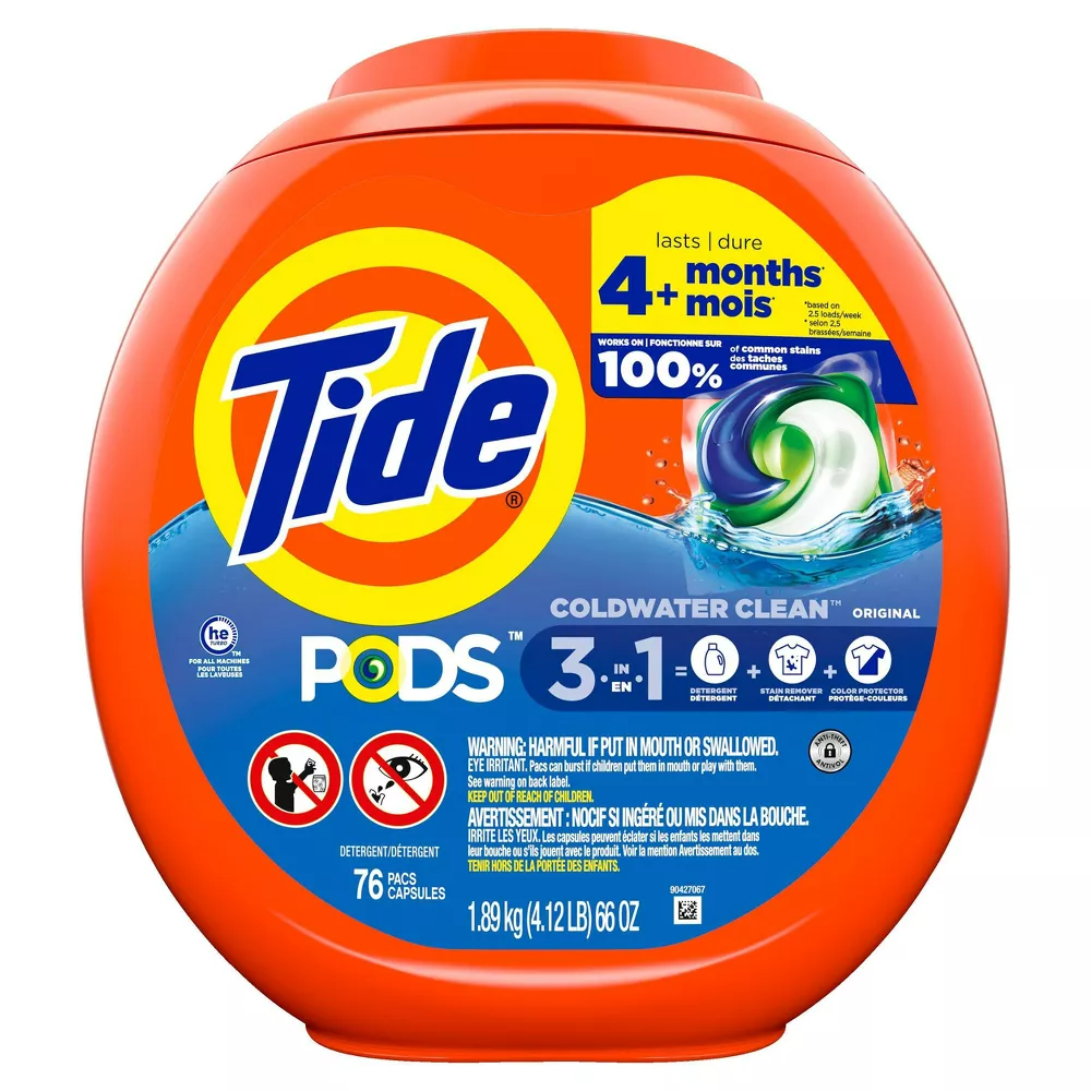 Tide Pods Laundry Detergent Pacs Original, 76 Count