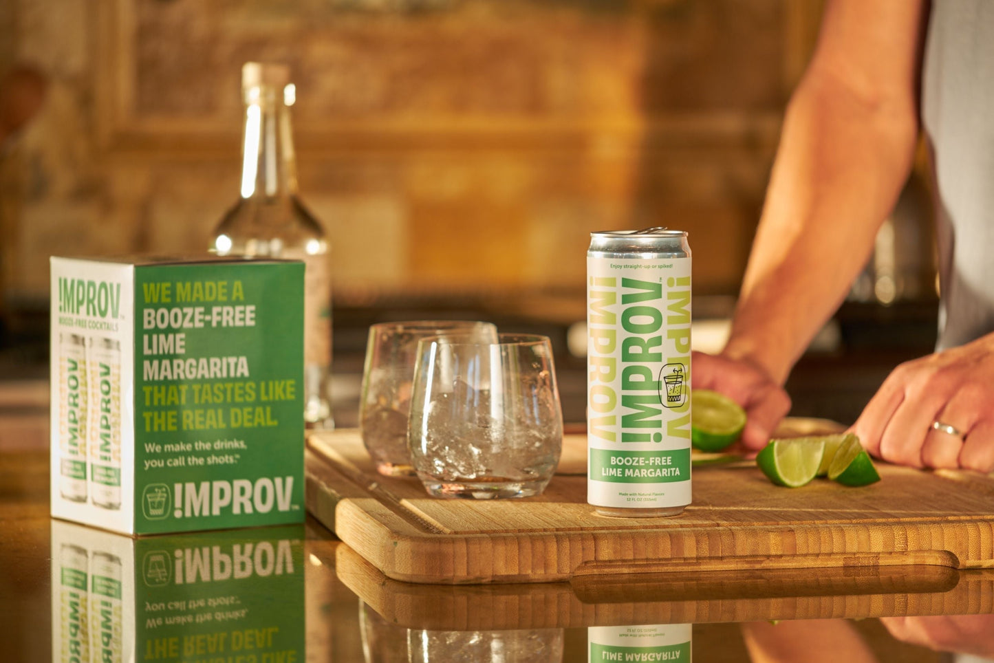 !MPROV Booze-Free Lime Margarita, 4 Count