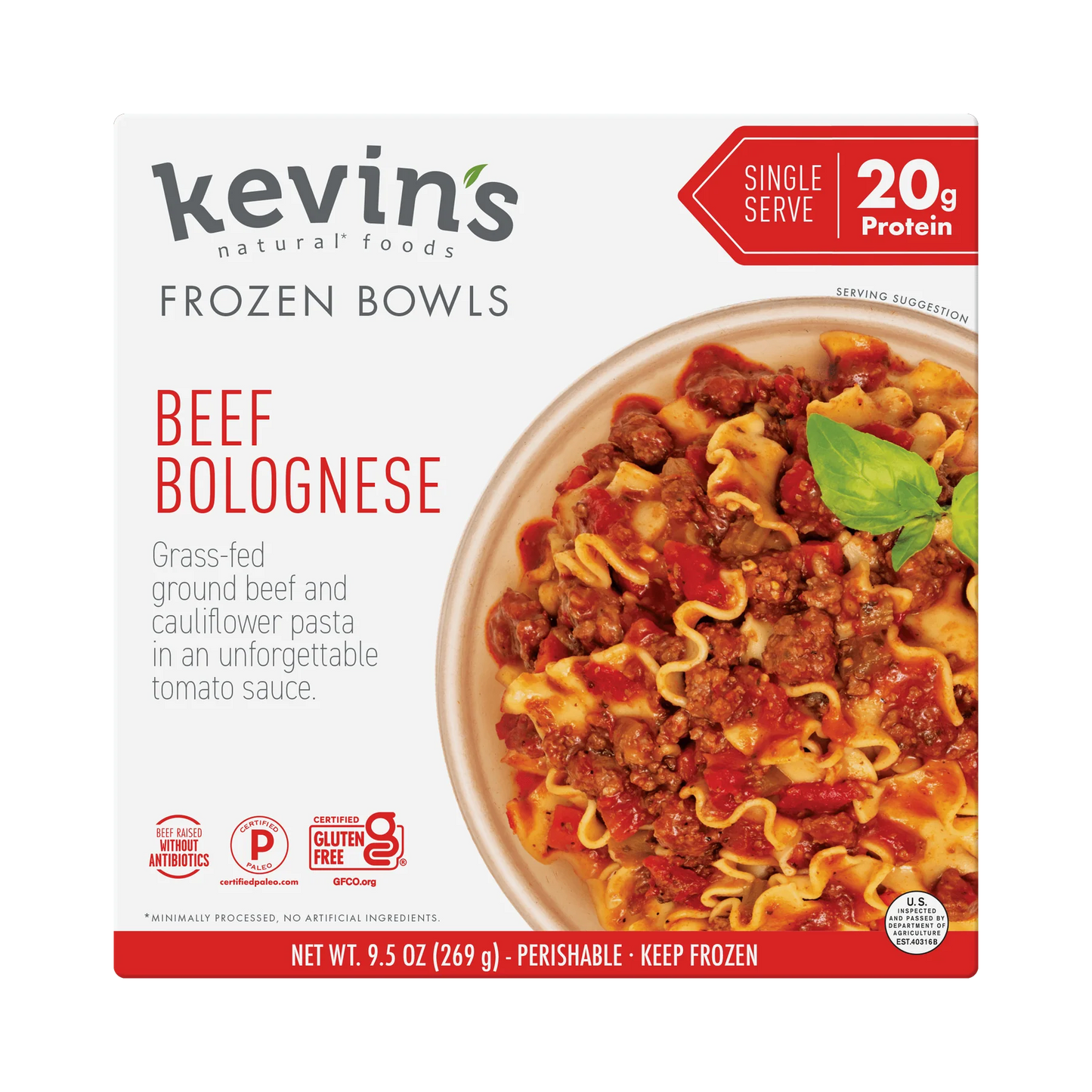 Kevin's Natural Foods Beef Bolognese, 9.5 oz