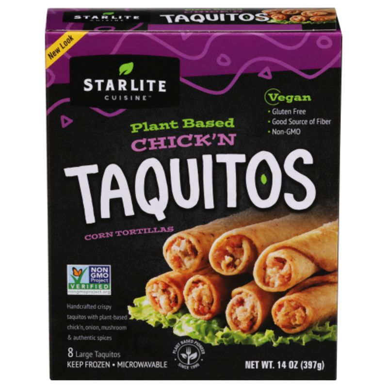 Starlite Cuisine Chick'n Taquitos, 14 oz