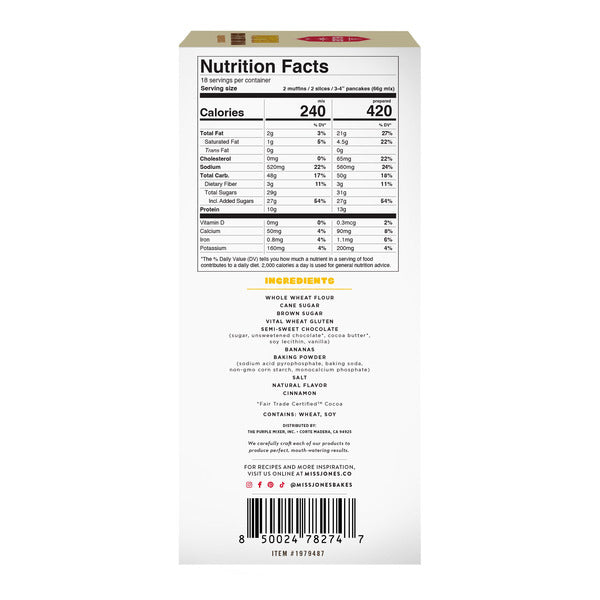 Miss Jones Banana Protein Mix, 14 oz, 3-count