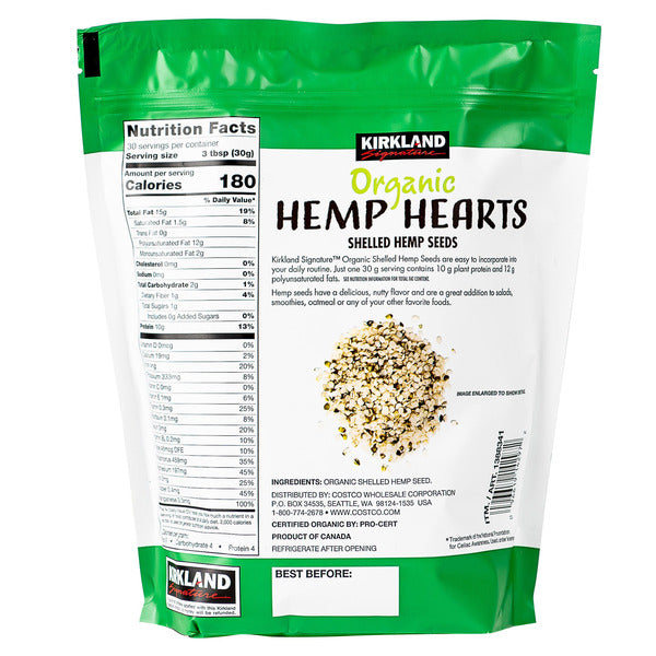 Kirkland Signature Organic Hemp Hearts, 32 oz