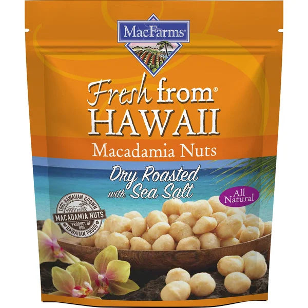 MacFarms Fresh From Hawaii Dry Roasted Macadamia Nuts with Sea Salt, 1.5 lbs