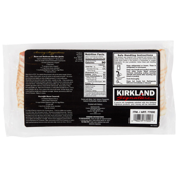 Kirkland Signature Low-Sodium Bacon, 1 lb, 1-count