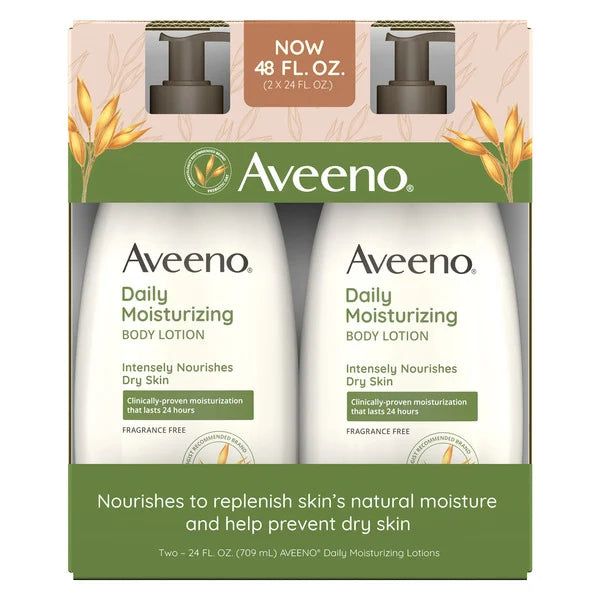 Aveeno Daily Moisture Lotion, 24 fl oz, 2 Count