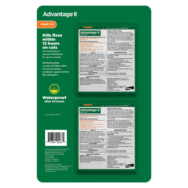 Advantage II Small Cat, 5-9 lbs, 8 Month Supply