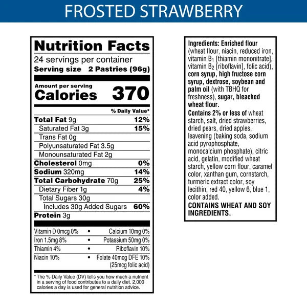 Pop-Tarts, Frosted Strawberry, 48 ct