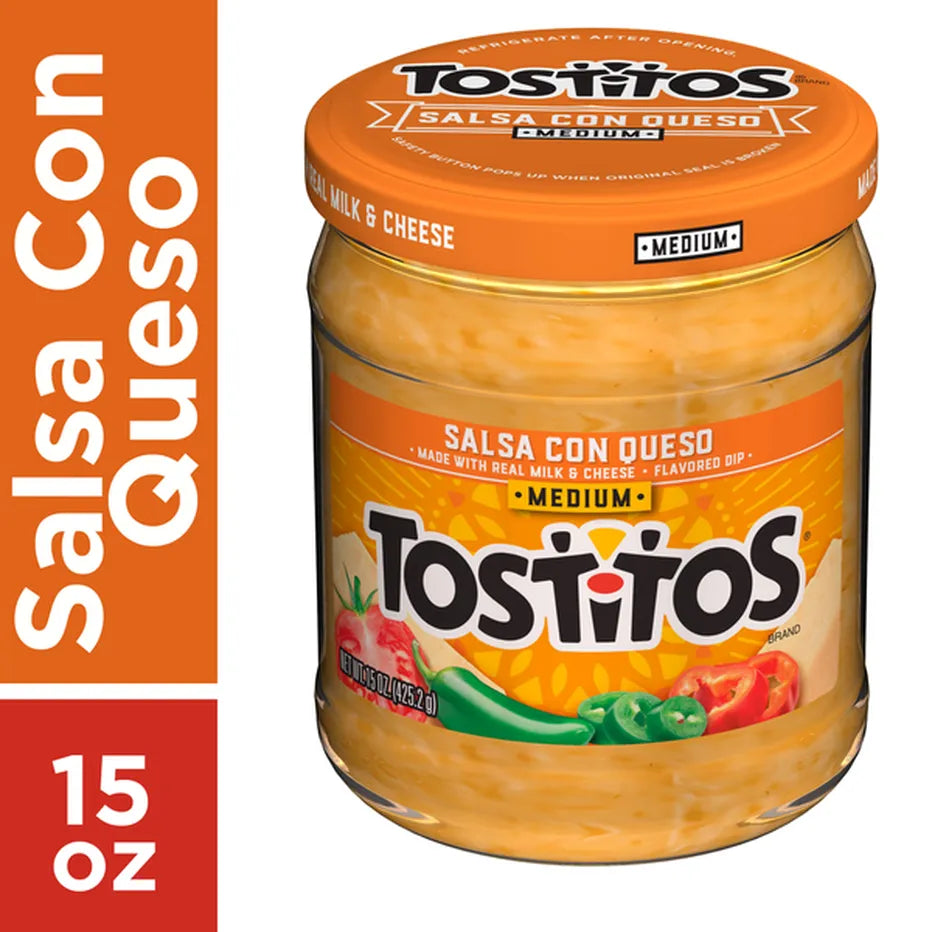 Tostitos Salsa Con Queso Medium, 15 oz