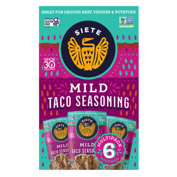 Siete Mild Taco Seasoning 1.31 oz, 6-count