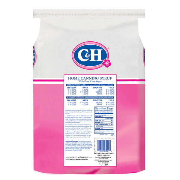 C&H Pure Cane Sugar, Granulated White, 25 lbs