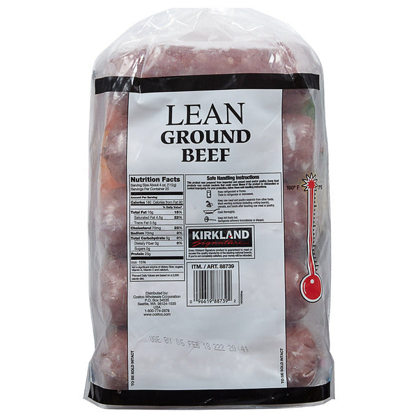 Kirkland Signature Lean Ground Beef, 1 lb, 5-count