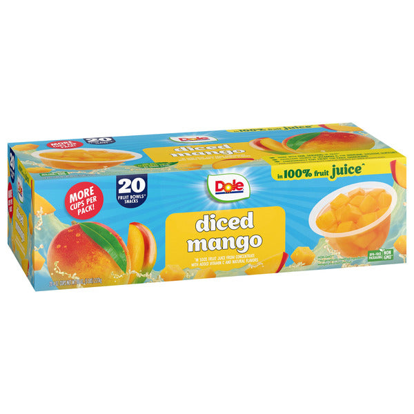 Dole Mango Fruit Bowls, 4 oz, 20-count