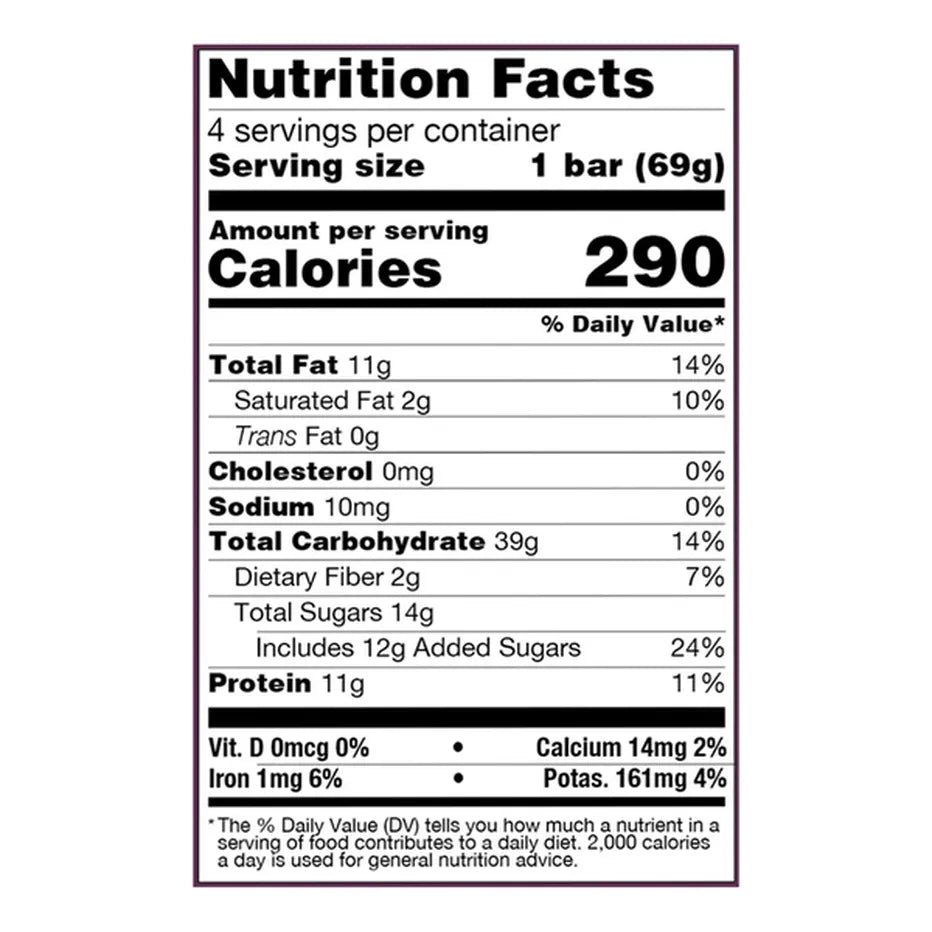 GoMacro Peanut Butter Chocolate Chip Mini Macrobar, 4 Count