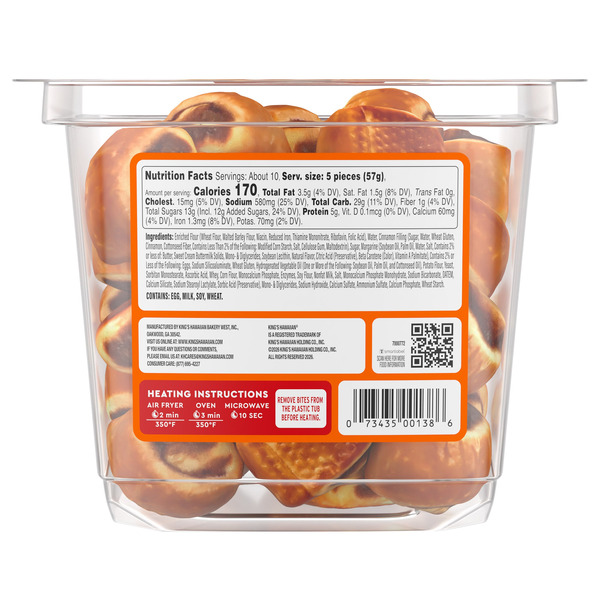 King's Hawaiian Cinnamon Bites, 20.8 oz