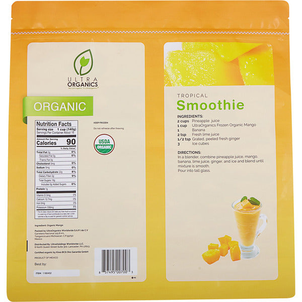 Ultra Organics Organic Mango Chunks, 5 lbs