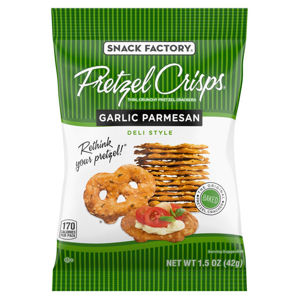 Snack Factory Pretzel Crisps, Variety Pack, 1.5 oz, 24 ct