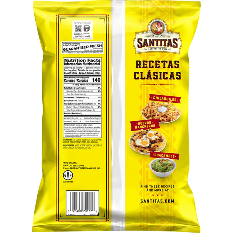Santitas Yellow Corn Tortilla Chips, 11 oz