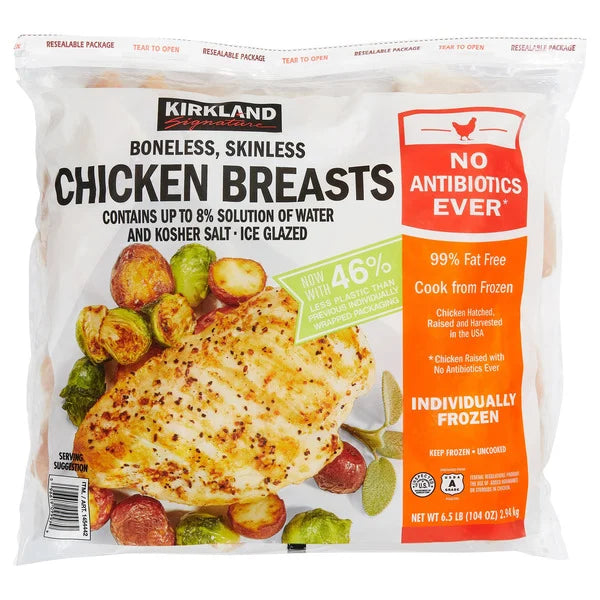 Kirkland Signature Chicken Breasts, Boneless Skinless, 6.5 lbs