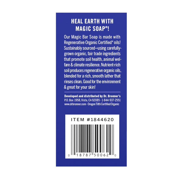Dr Bronner's Pure Castille Peppermint Bar Soap, 6-pack