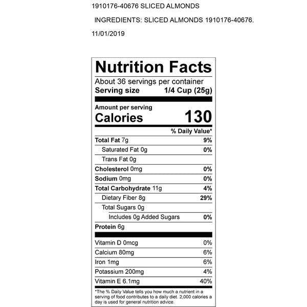 California Sliced Almonds, 2 lbs