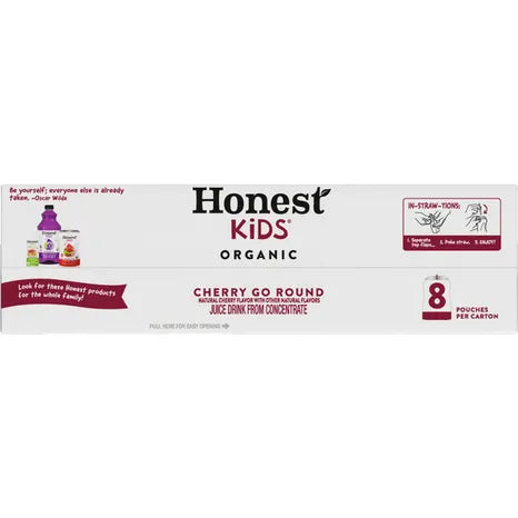 Honest Kids Organic Cherry Go Round Fruit Juice 8 ct, 6.75 oz