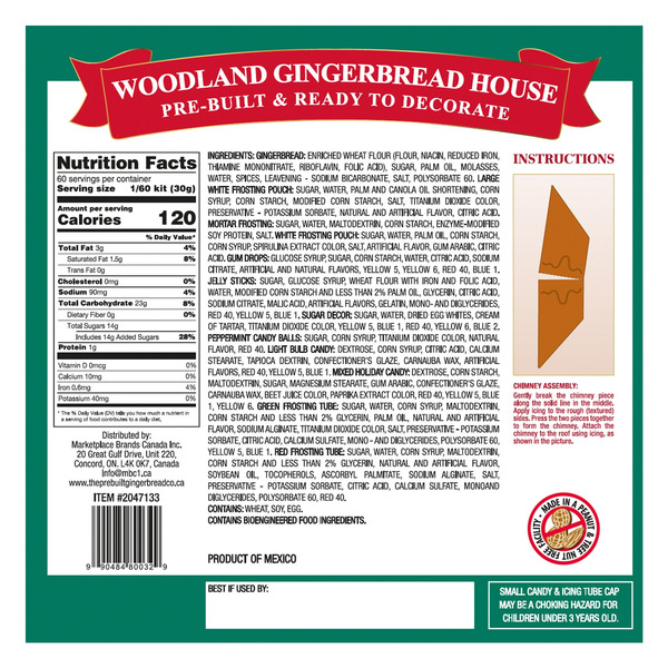 Gingerbread Co. Woodland Pre-Built Gingerbread House, 62.8 oz