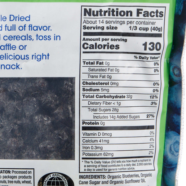 Kirkland Signature Organic Dried Blueberries, 20 oz