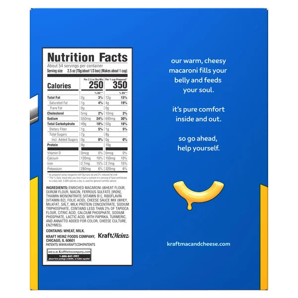 Kraft Macaroni and Cheese Dinner, 18 Count