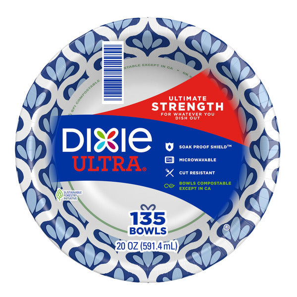 Dixie Ultra 20 oz Paper Bowl, 135-count