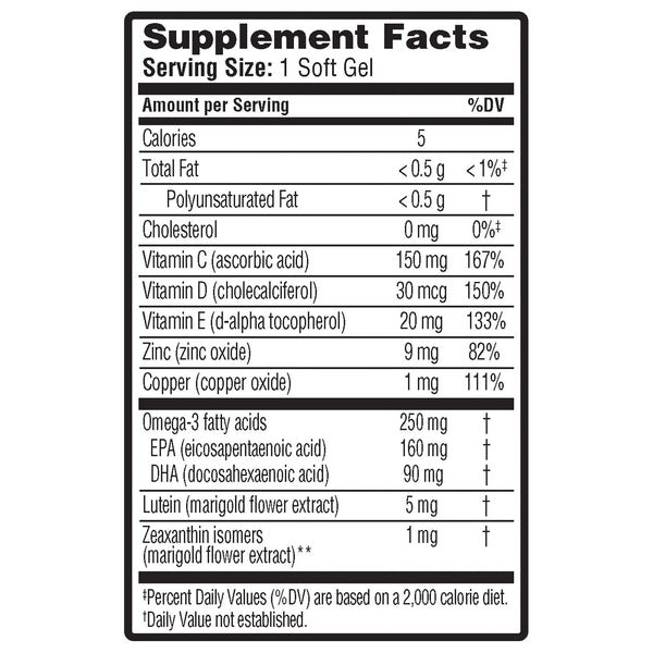 Ocuvite Eye Vitamin Adult 50+ Formula, 150 Soft Gels