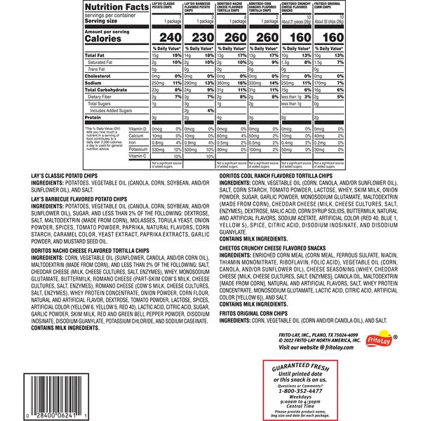 Frito-Lay Classic Mix, Variety Pack, 30 ct