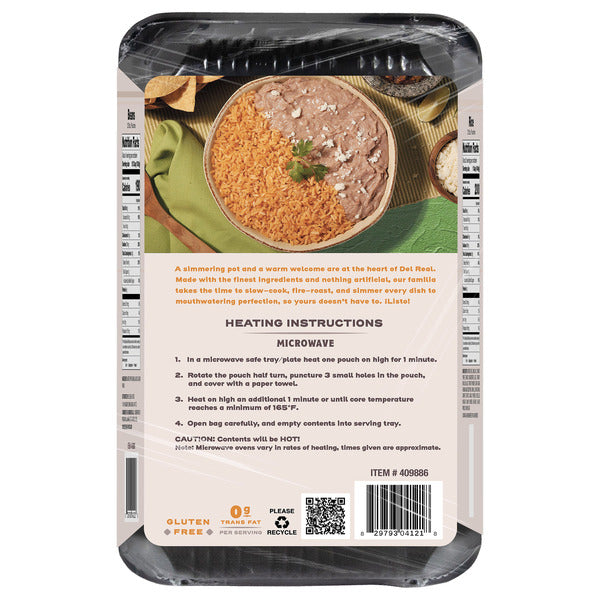 Del Real Foods Rice And Refried Beans, 4 lbs