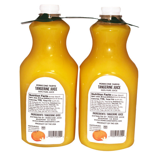 Perricone Farms Tangerine Juice, 59 fl oz, 2-count