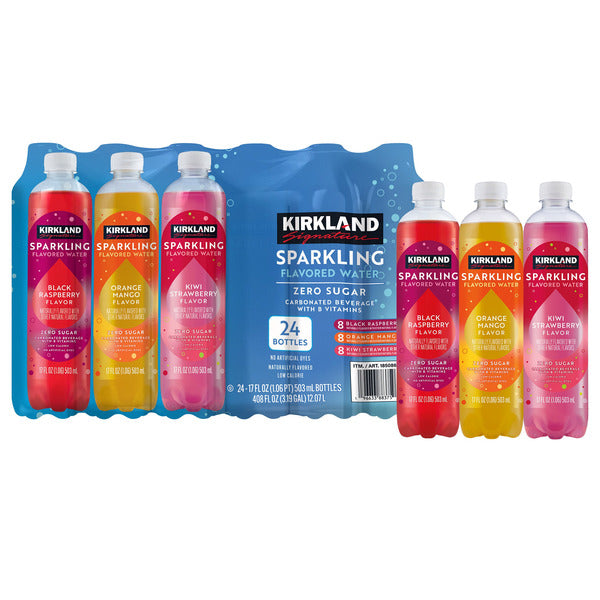 Kirkland Sparkling Flavored Water 24-17 oz