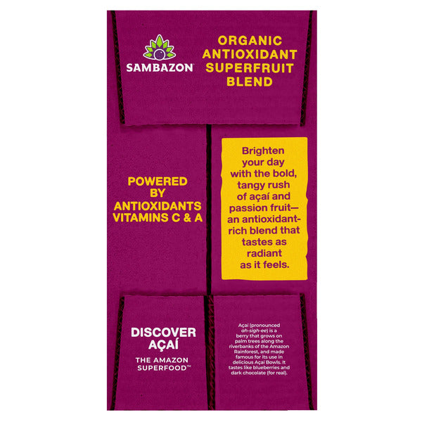 Sambazon Organic Acai Passion Fruit Antioxidant Blend, 12 fl oz, 6-count