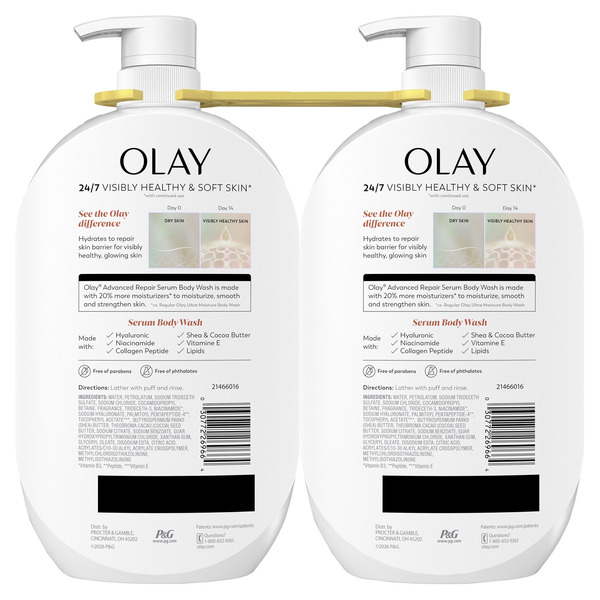 Olay Advanced Repair Serum Body Wash, 35 fl oz, 2-pack