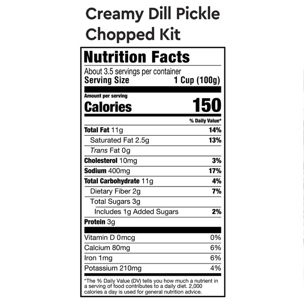 Taylor Farms Creamy Dill Bagged Chopped Salad Kit, 12.42 oz, 2-count