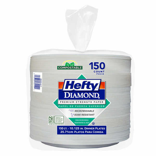 Hefty Diamond Dinner Plates, 150-count
