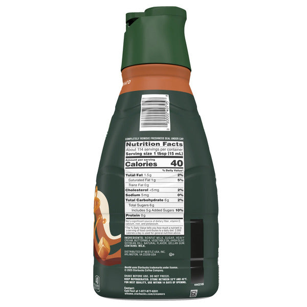 Starbucks Liquid Coffee Creamer, Caramel, 58 fl oz