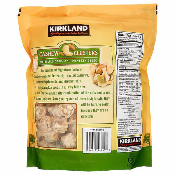 Kirkland Signature Cashew Clusters, 2 lbs