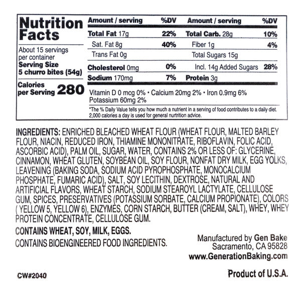 Gen Bake Churro Donut Bites, 30 oz