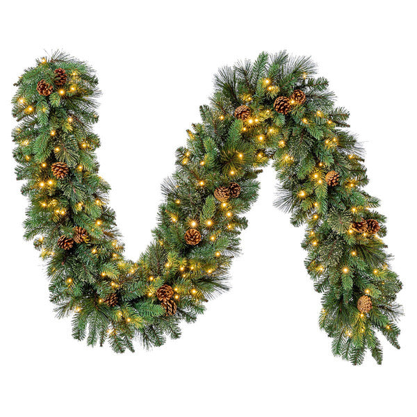 9’ Pre-lit LED With Twinkle Artificial Greenery Garland